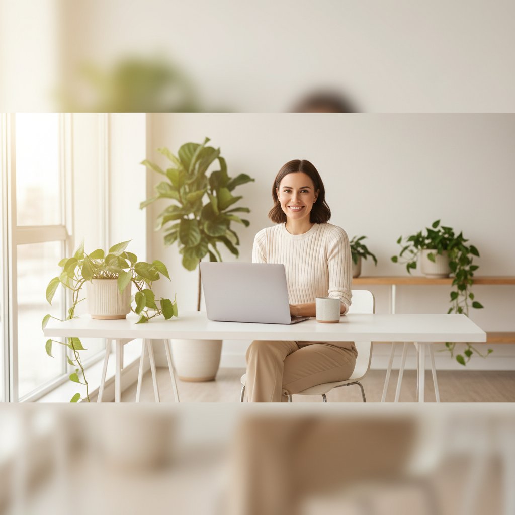 Digital marketing student working on laptop with analytics dashboard and campaign data